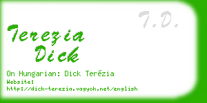 terezia dick business card