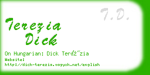 terezia dick business card